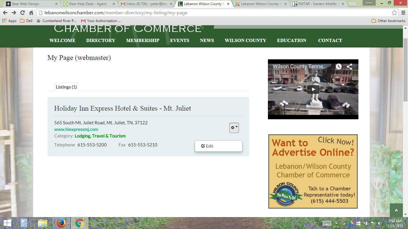 Edit My Listing - Lebanon Wilson Chamber Edit My Listing - Lebanon Wilson Chamber
