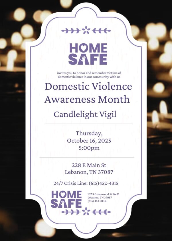 Domestic Violence Awareness Month Candlelight Vigil - Lebanon Wilson ...
